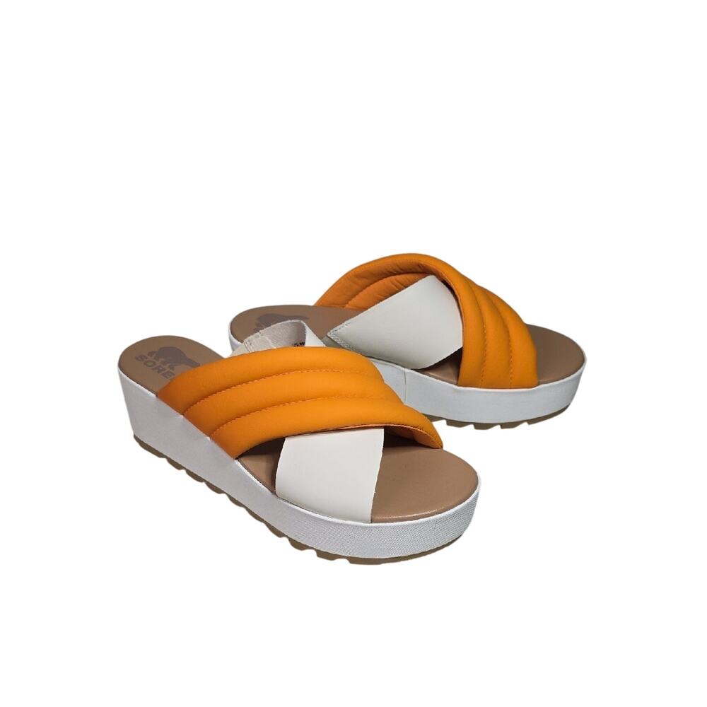 Sorel Cameron Flatform Puff Mule Sandals Womens Size 9.5